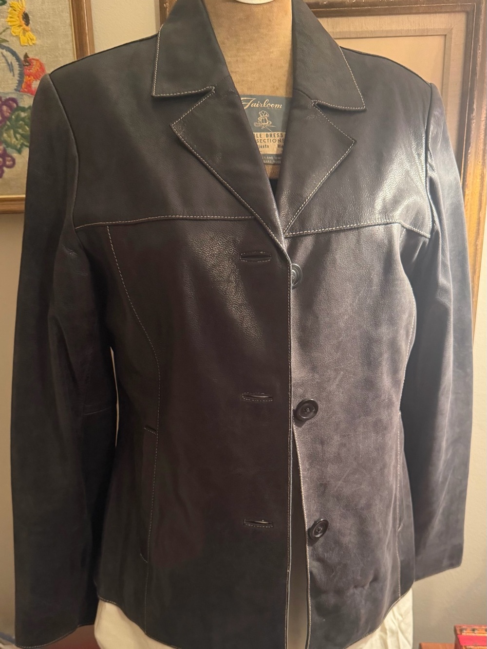 Massimo Dark Brown Button-Front Leather Jacket
